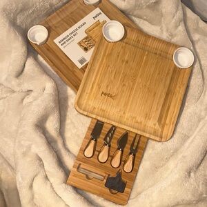 Bamboo Cheese Board and Knife Set